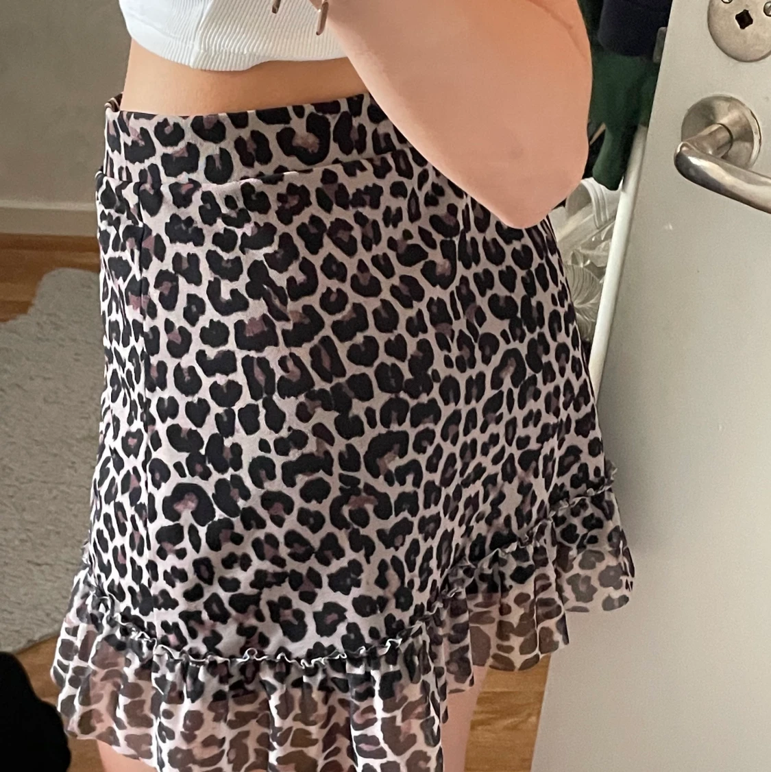 Leopard kjol (Lindex) Strl. 146-152 - 90
