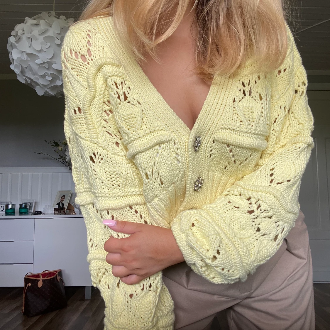 Zara Stickad Topp St M 