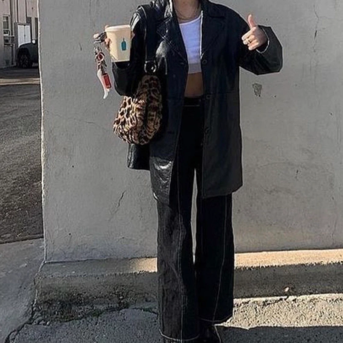 90’s trendy oversized skinnjacka