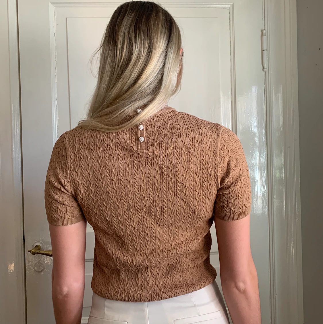 Brun stickad topp - 91