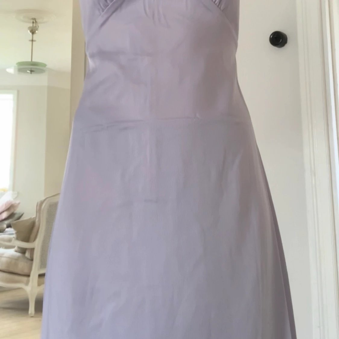 Lila sidenklänning  - 90