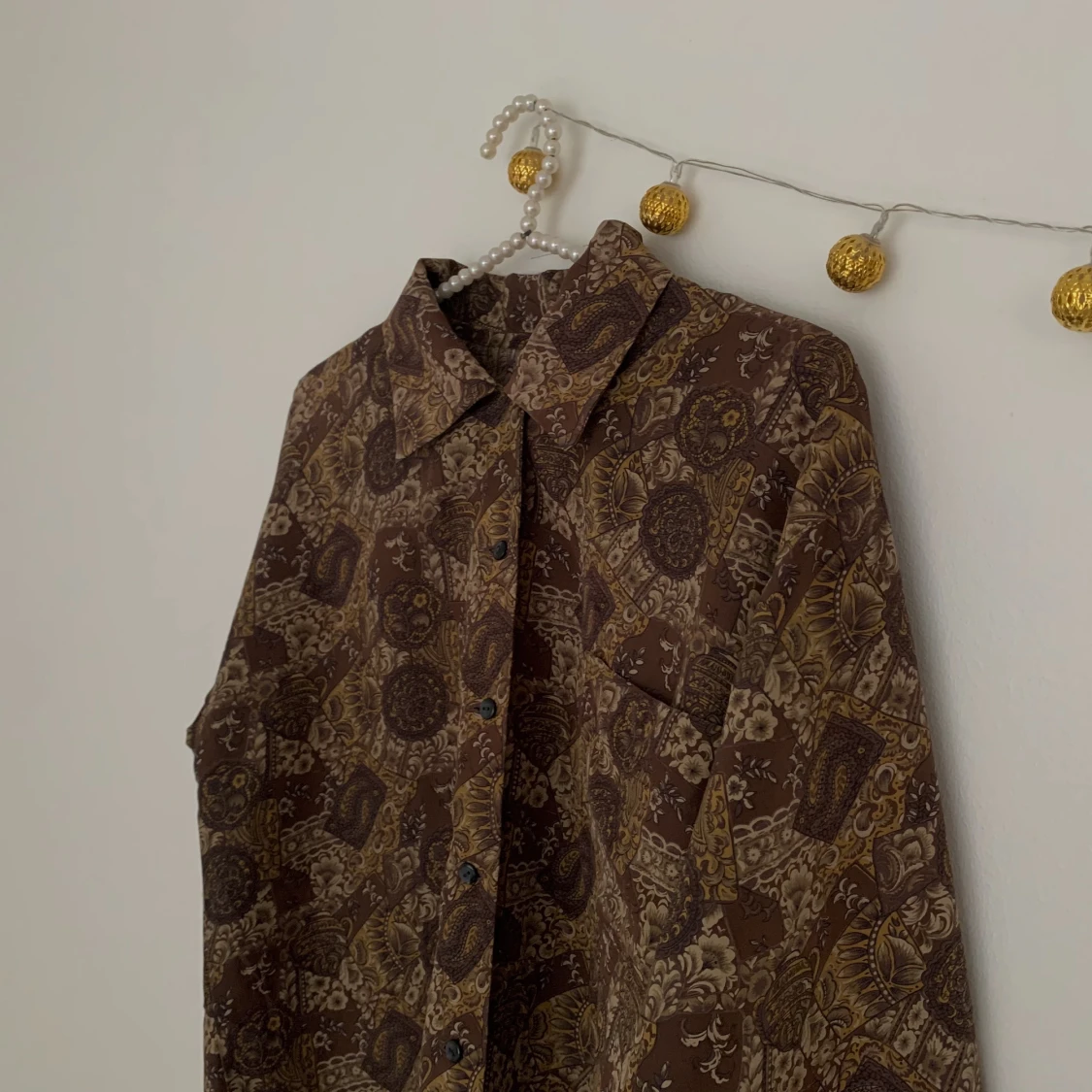 Mönstrad blus, storlek S - 90