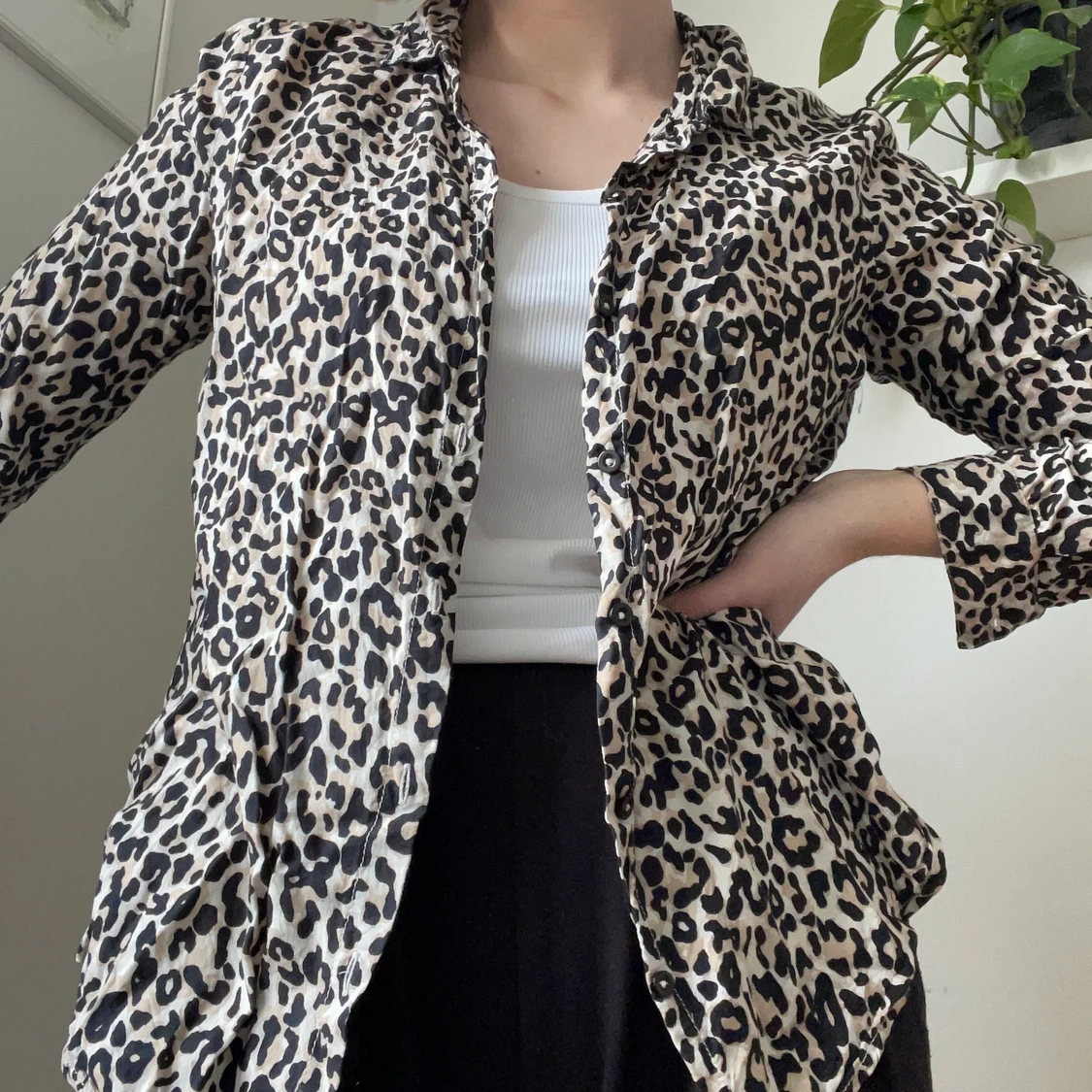 Leopardmönstrad skjorta