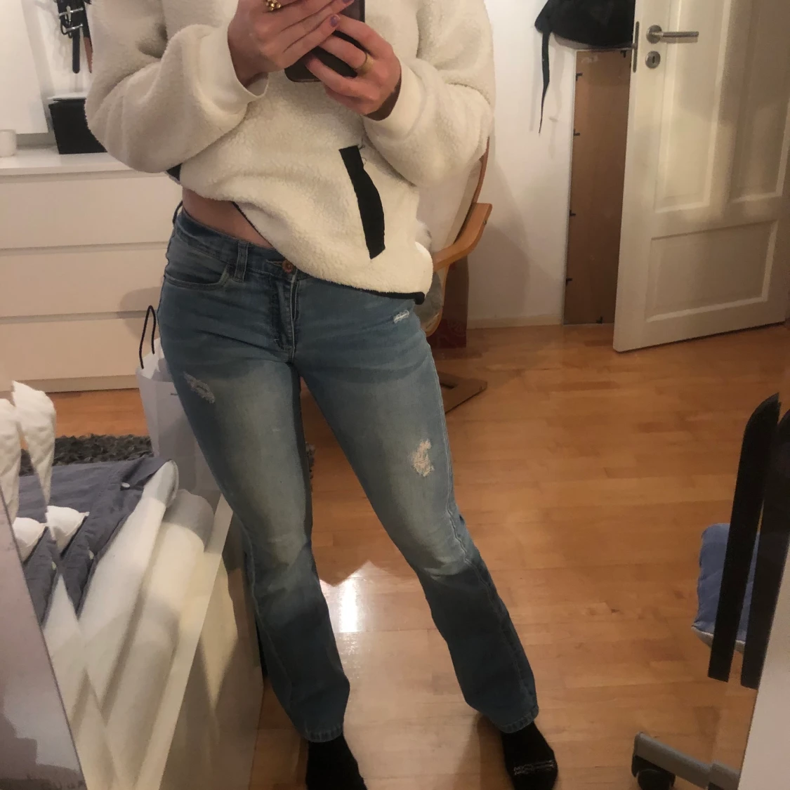 Blå bootcut jeans - 90