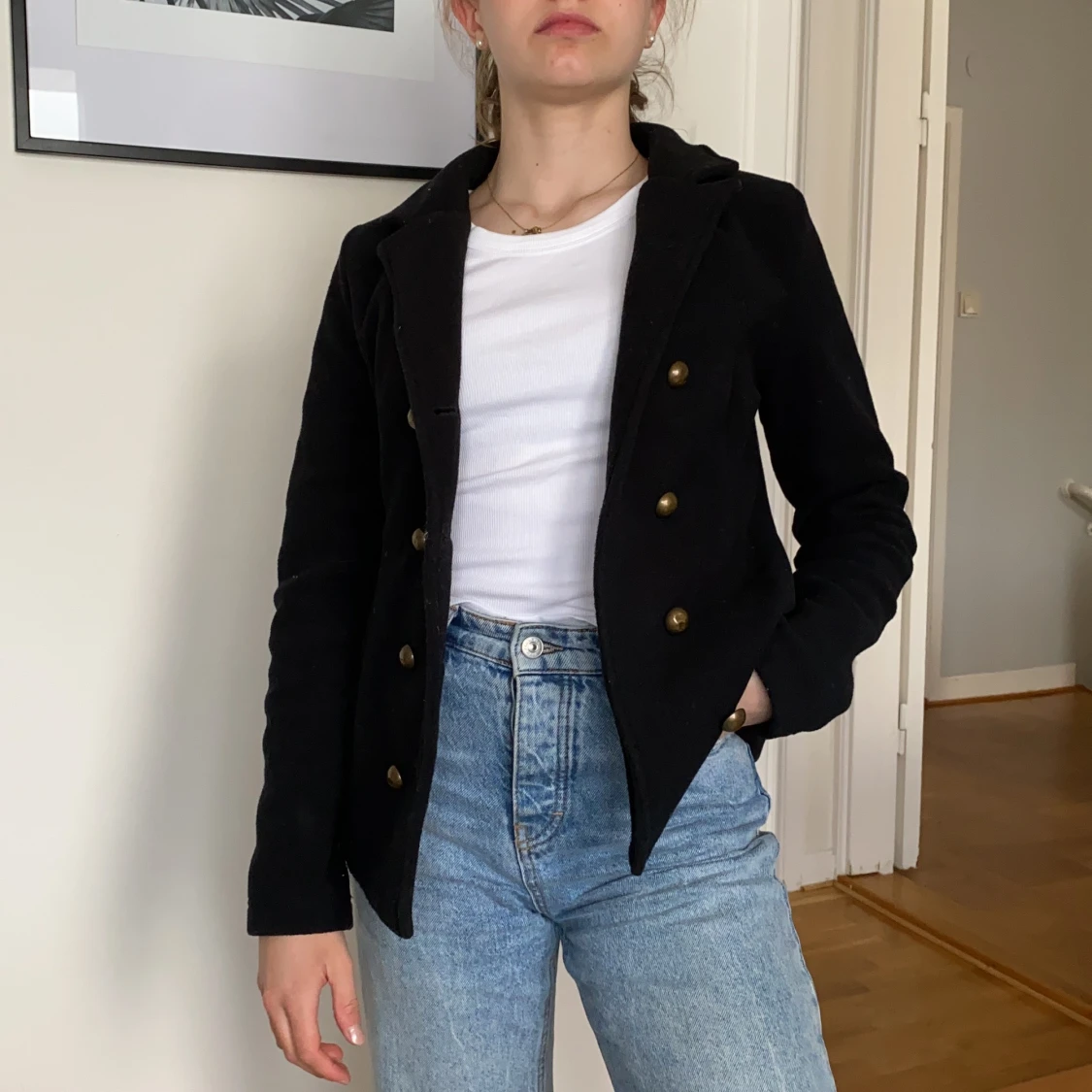 Ikks svart velvet jacka i S storlek