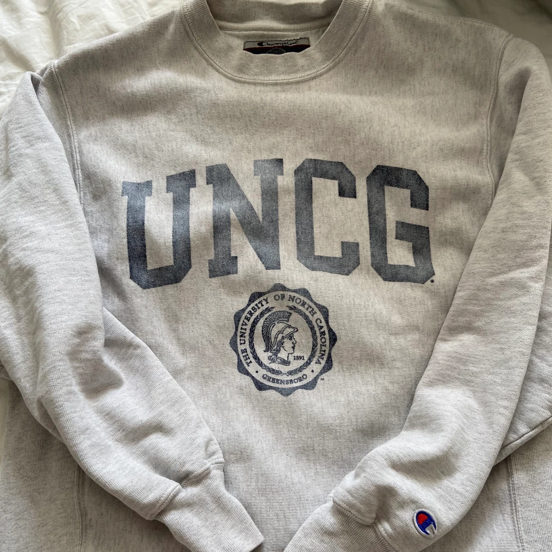 Champion ljusgrå vintage sweatshirt - 91