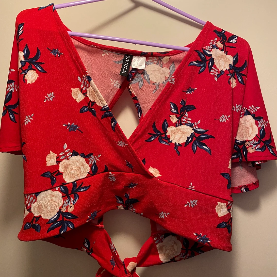 Röd topp h&m stlk L