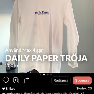 Daily paper tröja - Använd Max 4ggr!