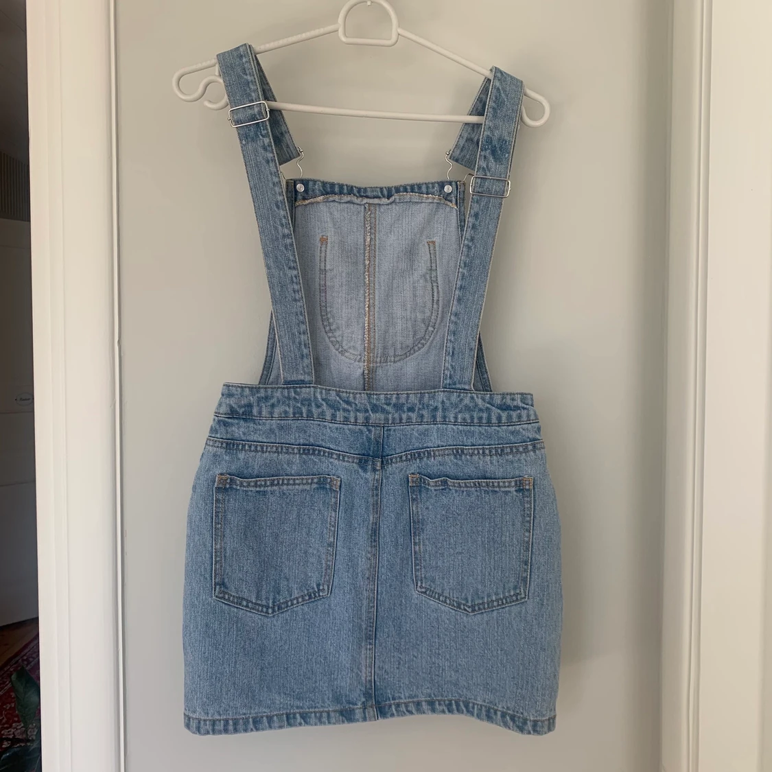 Hängselklänning denim - 90