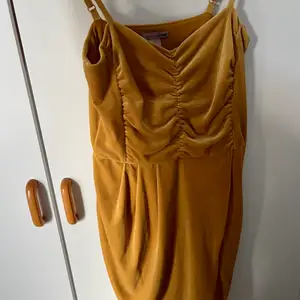 Yellow samet dress