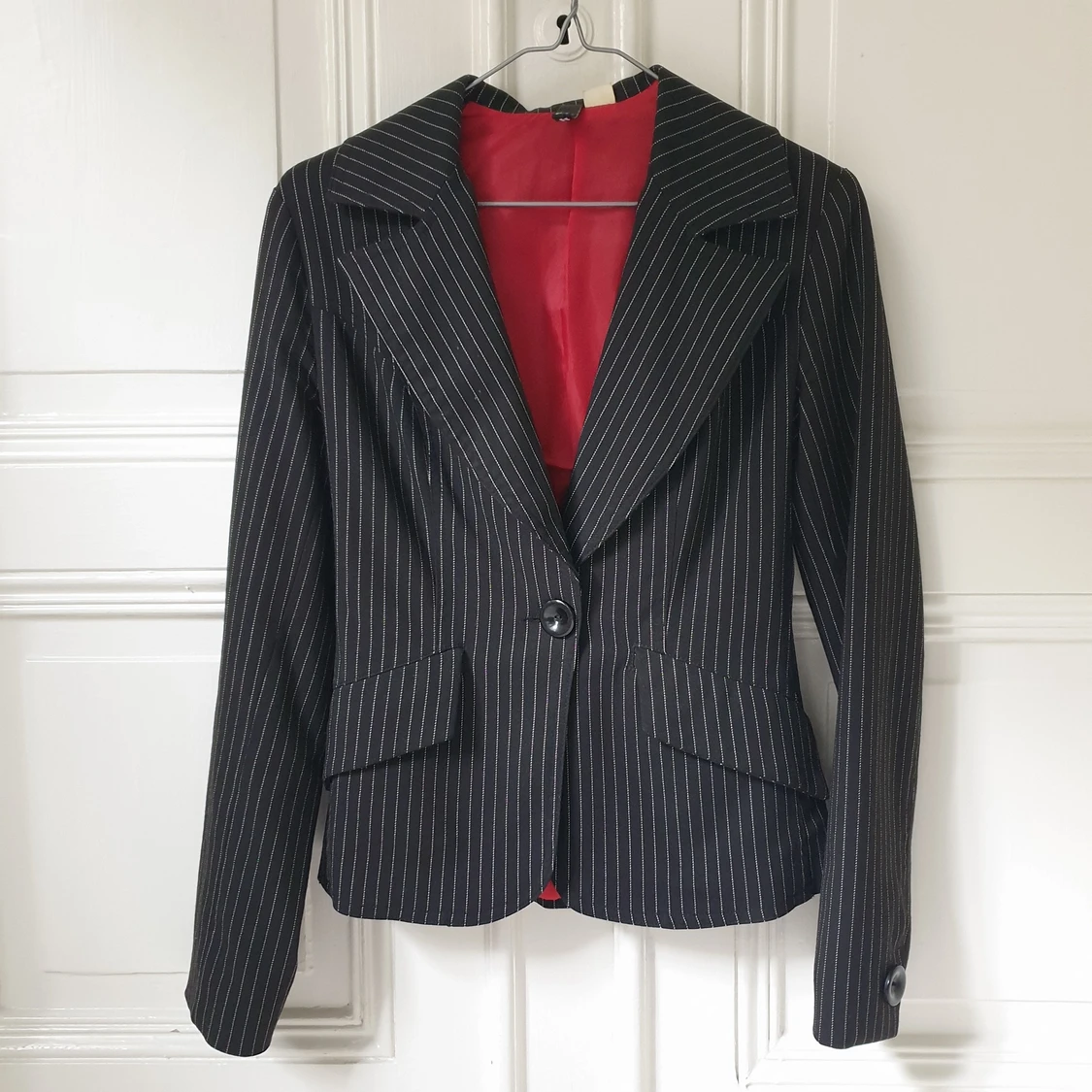 Svart randing kavaj - 91