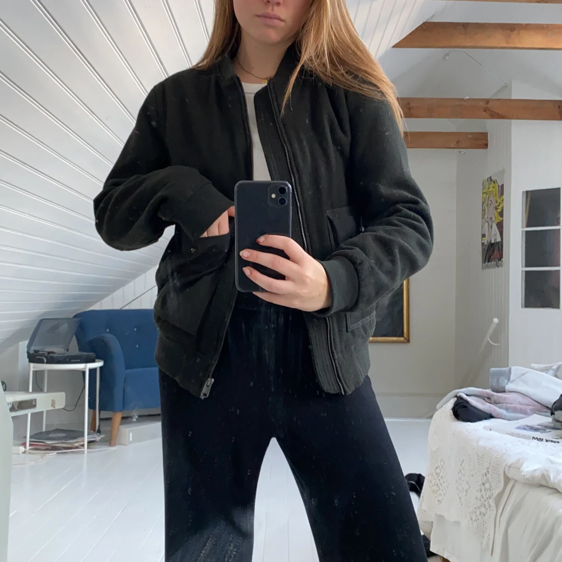 Mörkgrön jacka - 90