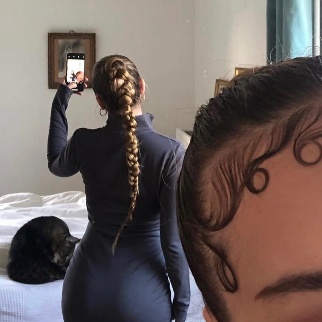 Cute turtleneck dress - 90