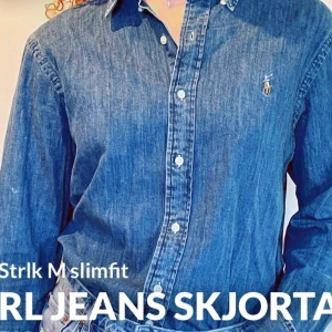 Ralph Lauren jeans skjorta. - Strlk M Slimfit