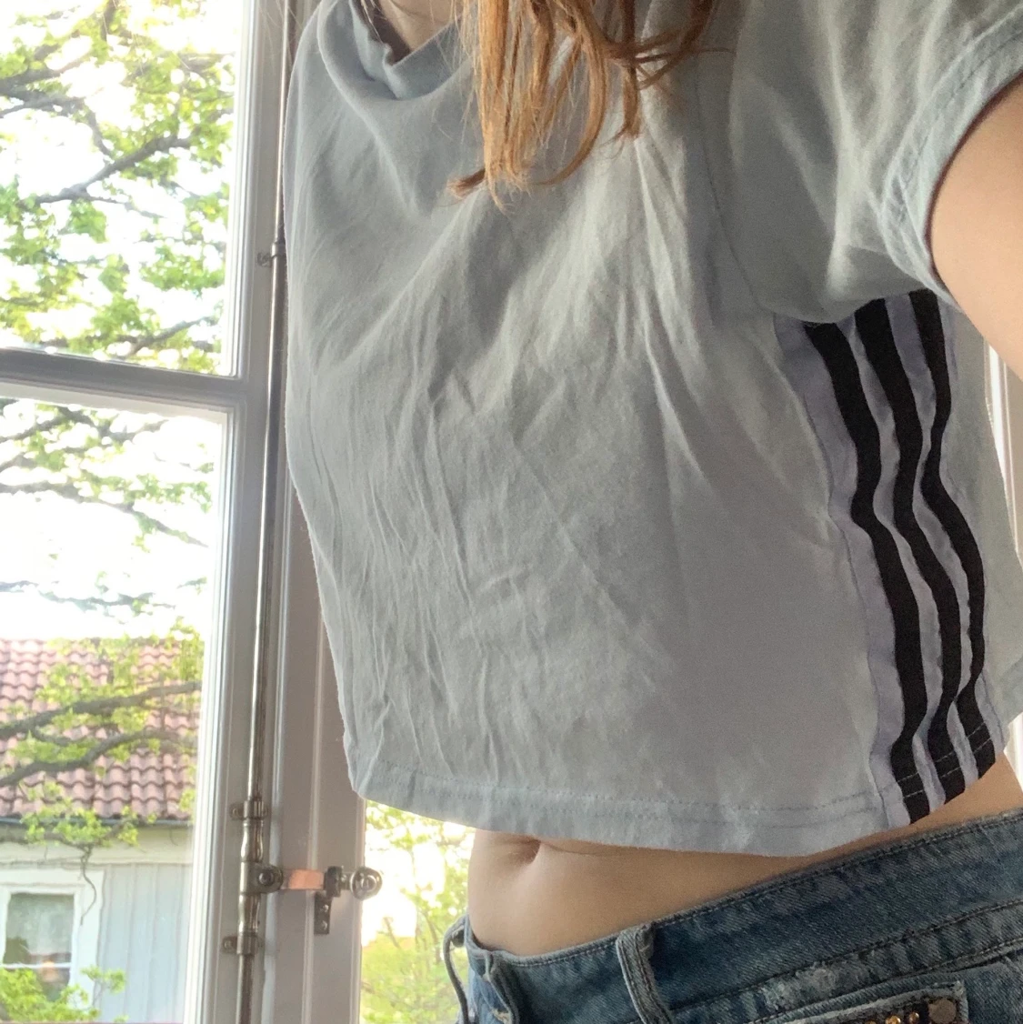 Himmelsblå magtröja - 90