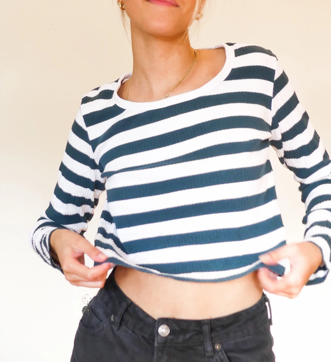 Randig tunn tröja - 90