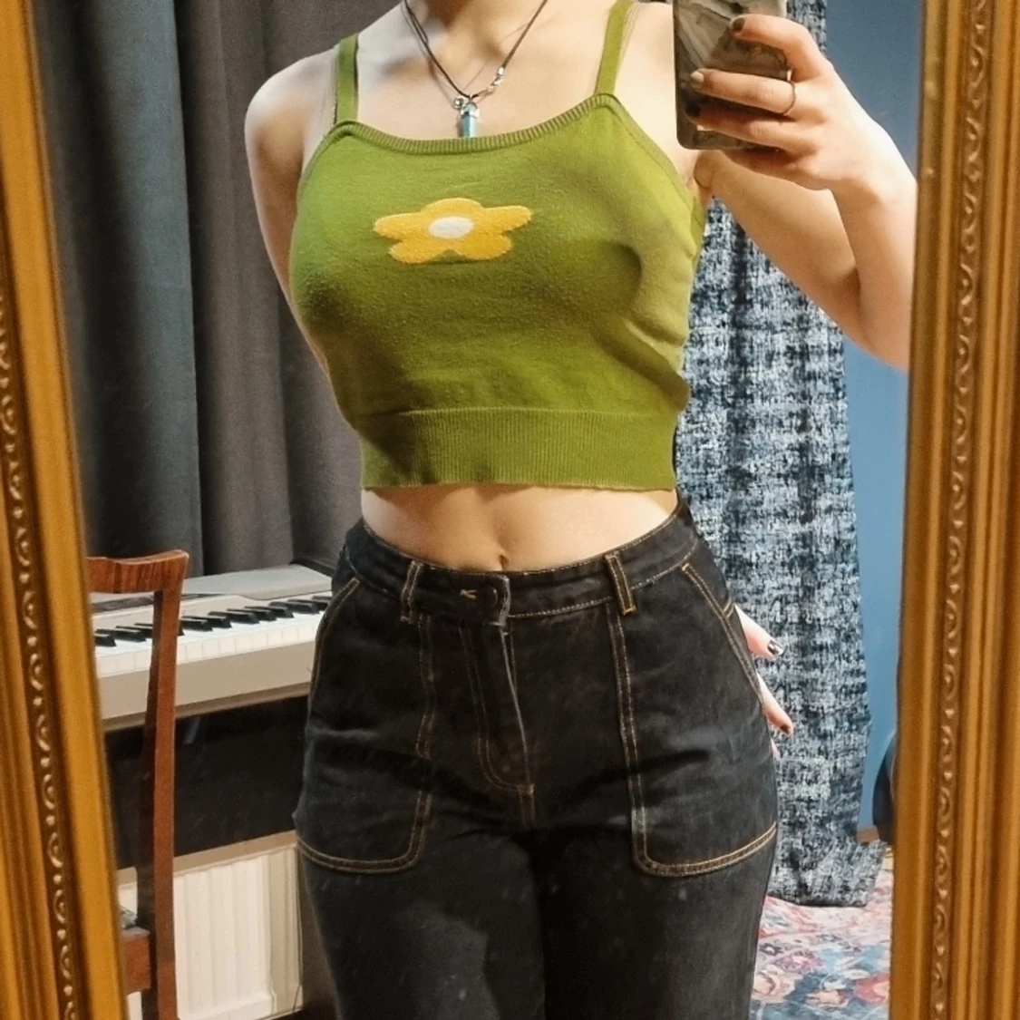 Topp med gul blomma! - 90