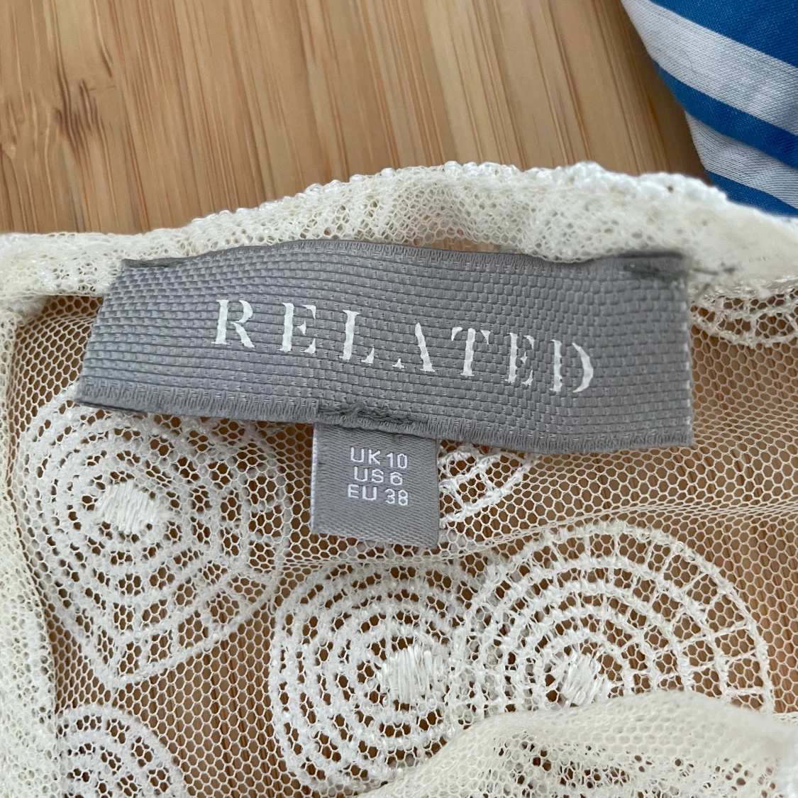 Related white sheer top. Size 38  - 91