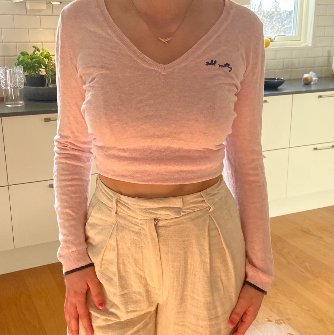 rosa långärmad  - 90