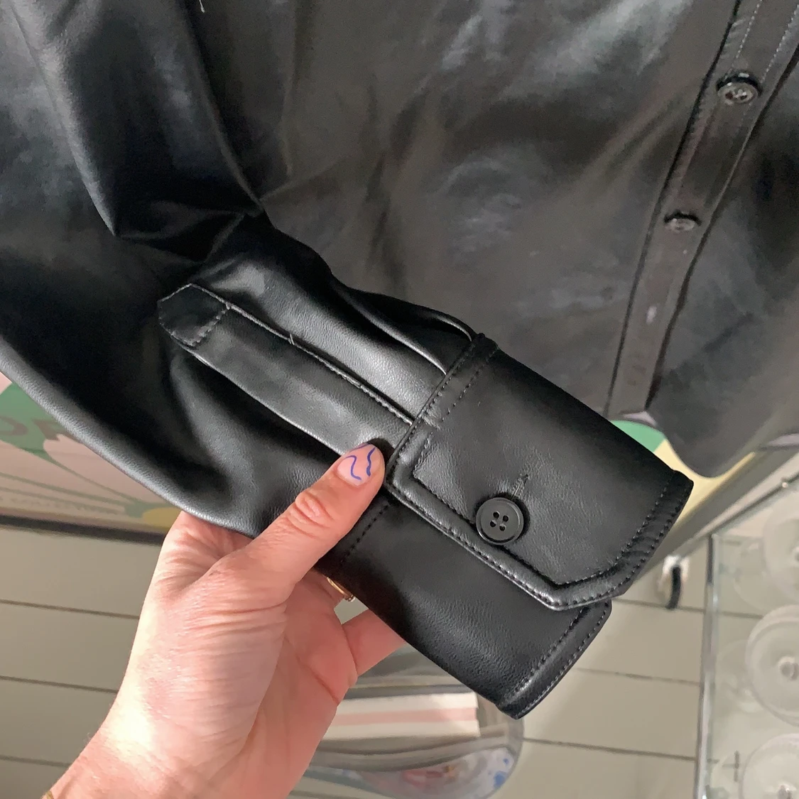 Faux läderskjorta - 91