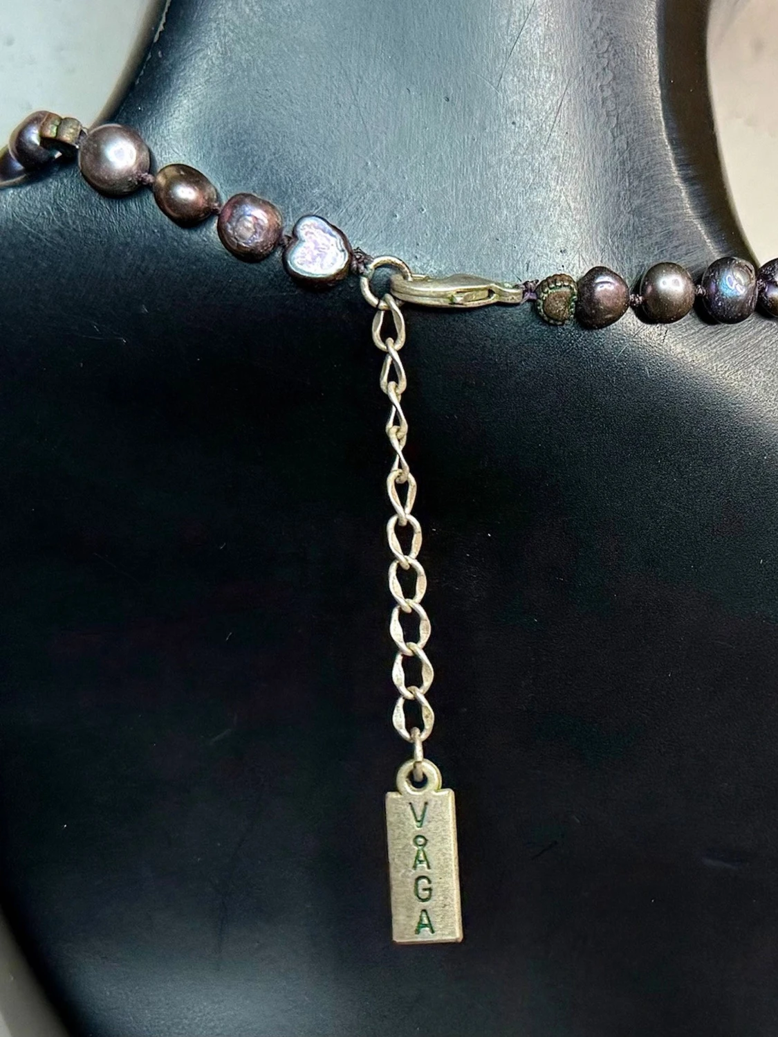 Romantiskt vintagehalsband från 90-talet med hjärthänge och äkta barocka sötvattenspärlor | Retro bohostil - 3