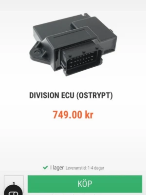 Division ostrypt ECU - Säljer denna ostrypta ecu box från Division köpt från two stroke, ordinarie pris 749kr. 