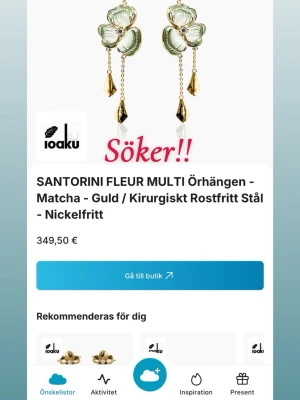 Santorini Fleur Multi örhängen guld - Örhängen från ioaku, som jag vill ha till balen och Söker efter!!