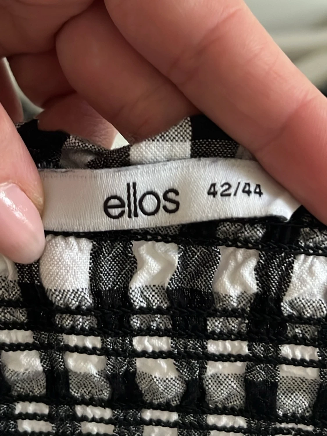 Svartvit rutig långklänning - 2