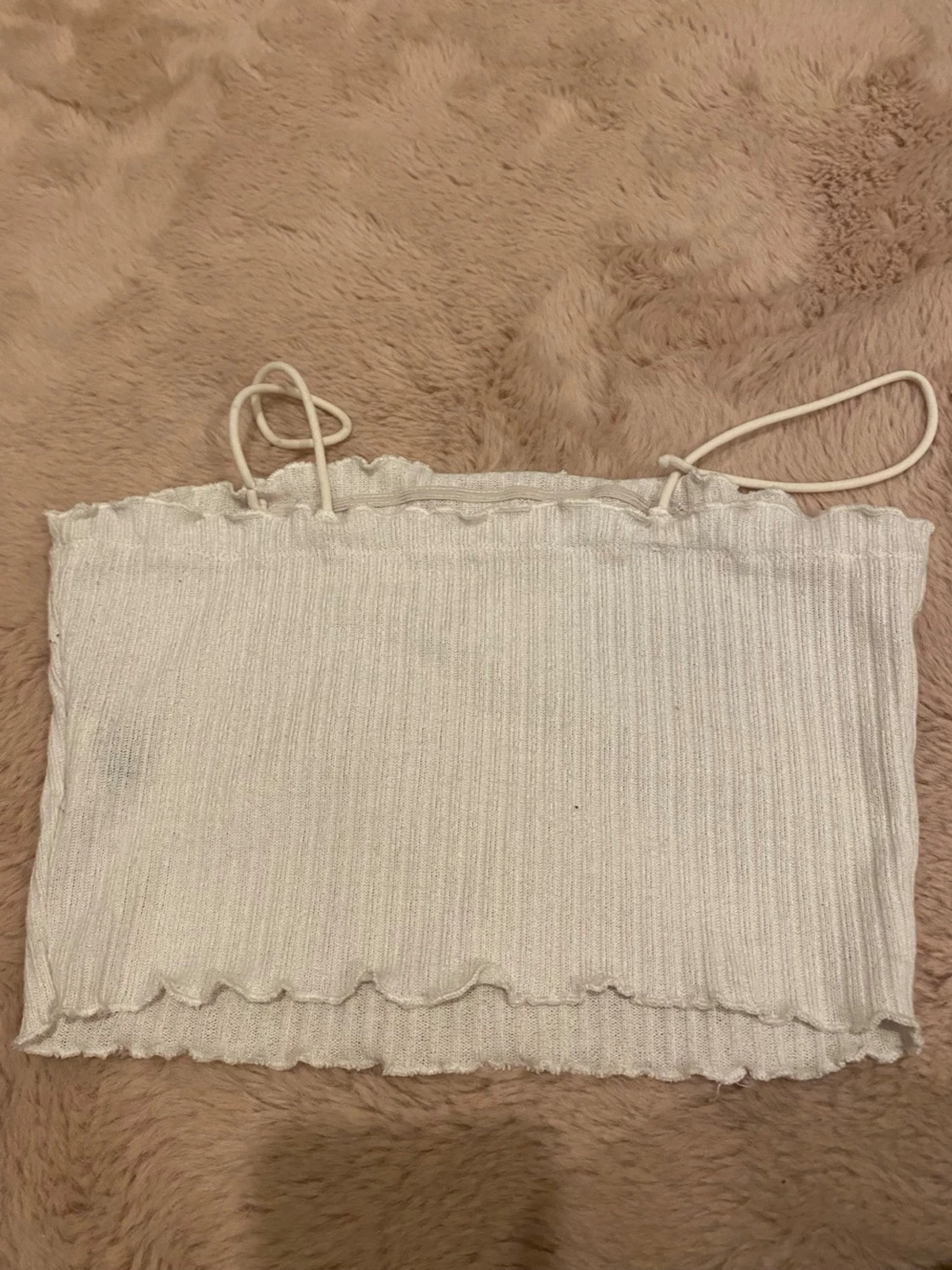 Cropped linne vit - 1