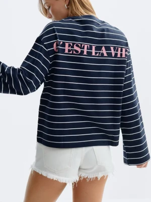 Snygg randig tröja från Gina💗 - Oversized tröja med trygg ifrån Gina 