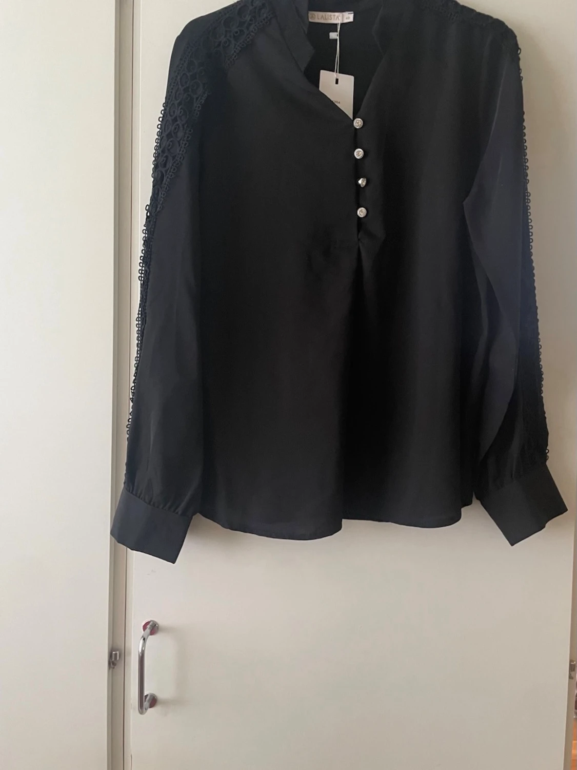 *NY*Svart finblus med spets från LaLista i stl 40, Presenttips  - 6