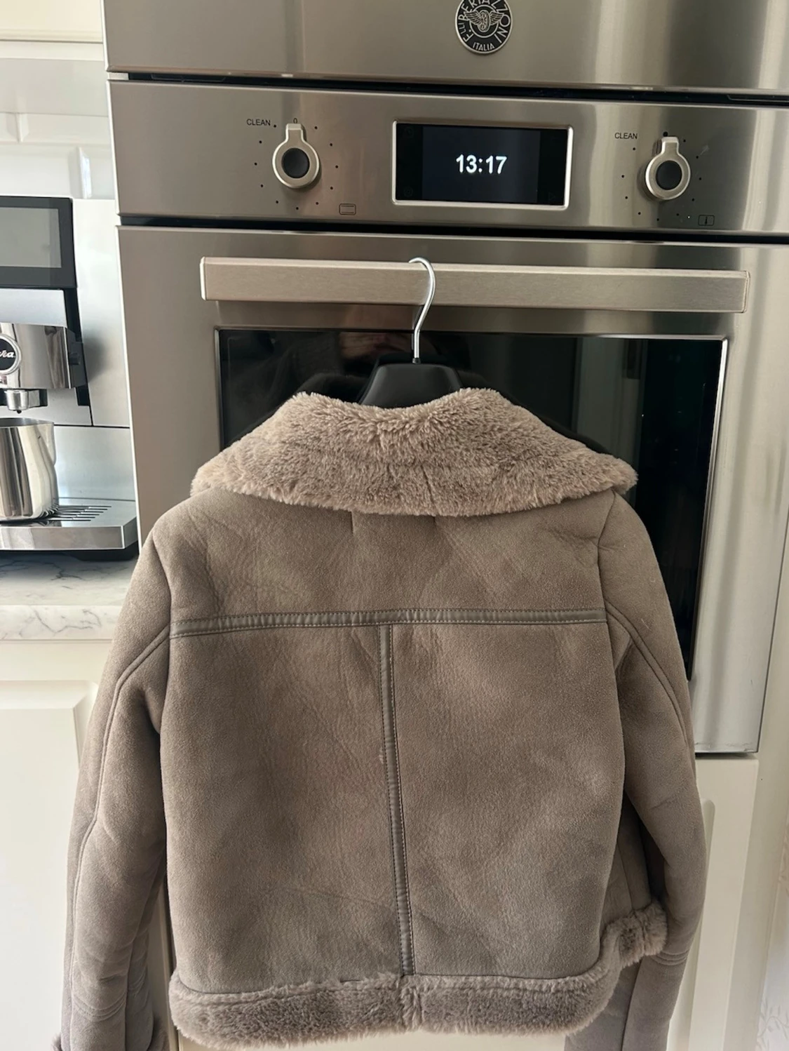 Beige teddy / bikerjacka - 1