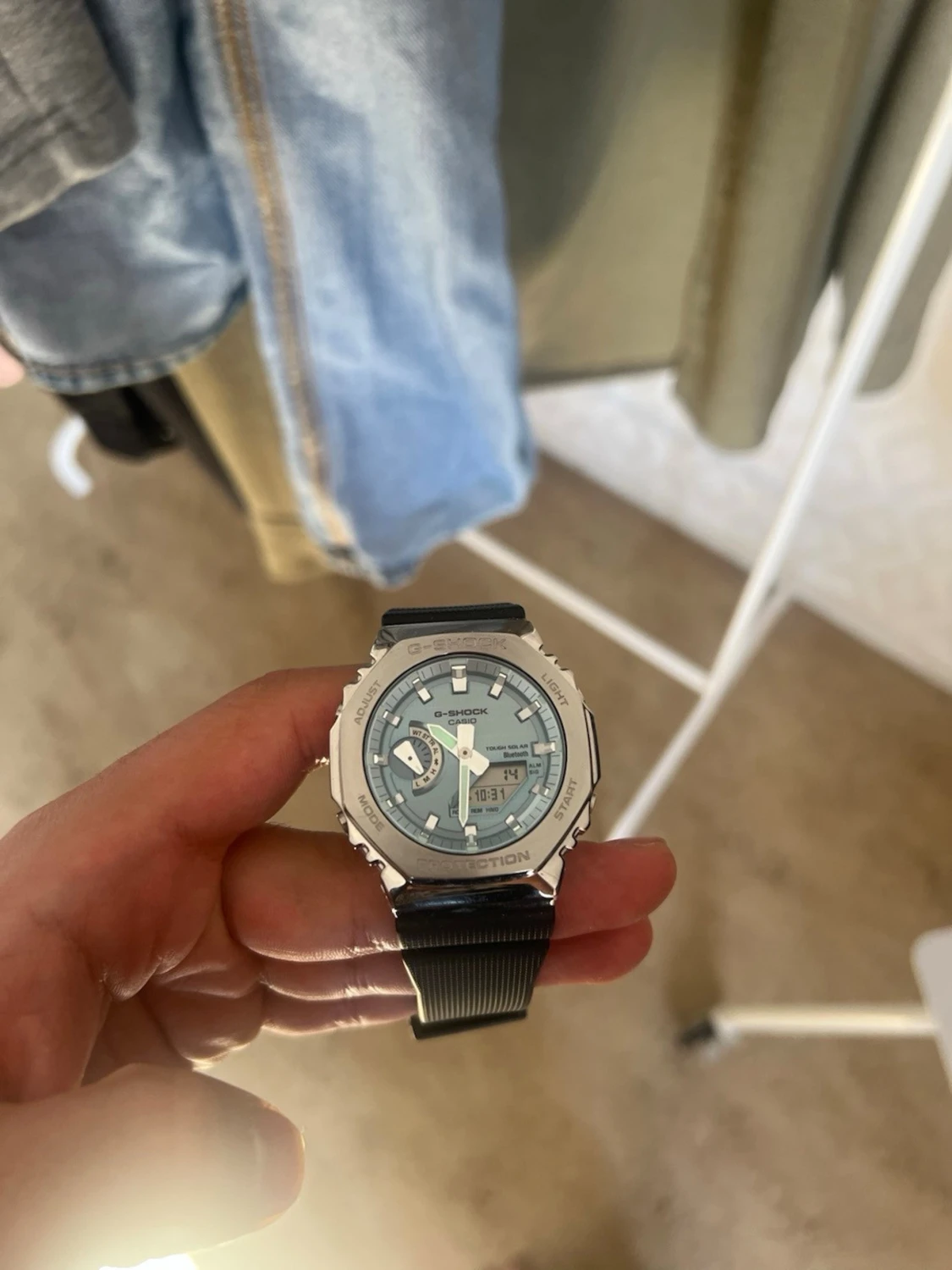 Casio G-Shock silver/blå klocka - 1