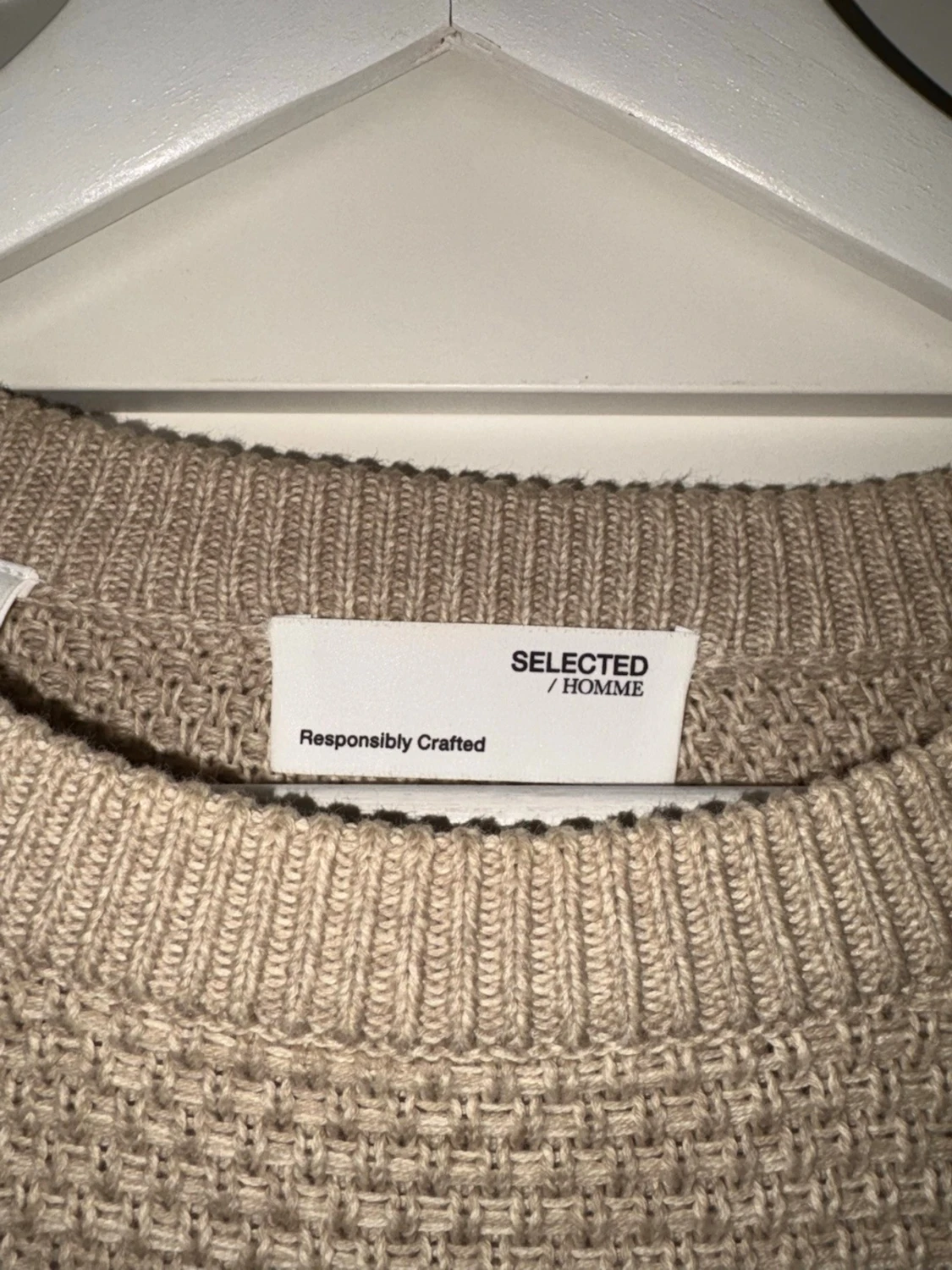 Beige stickad tröja Selected Homme - 1