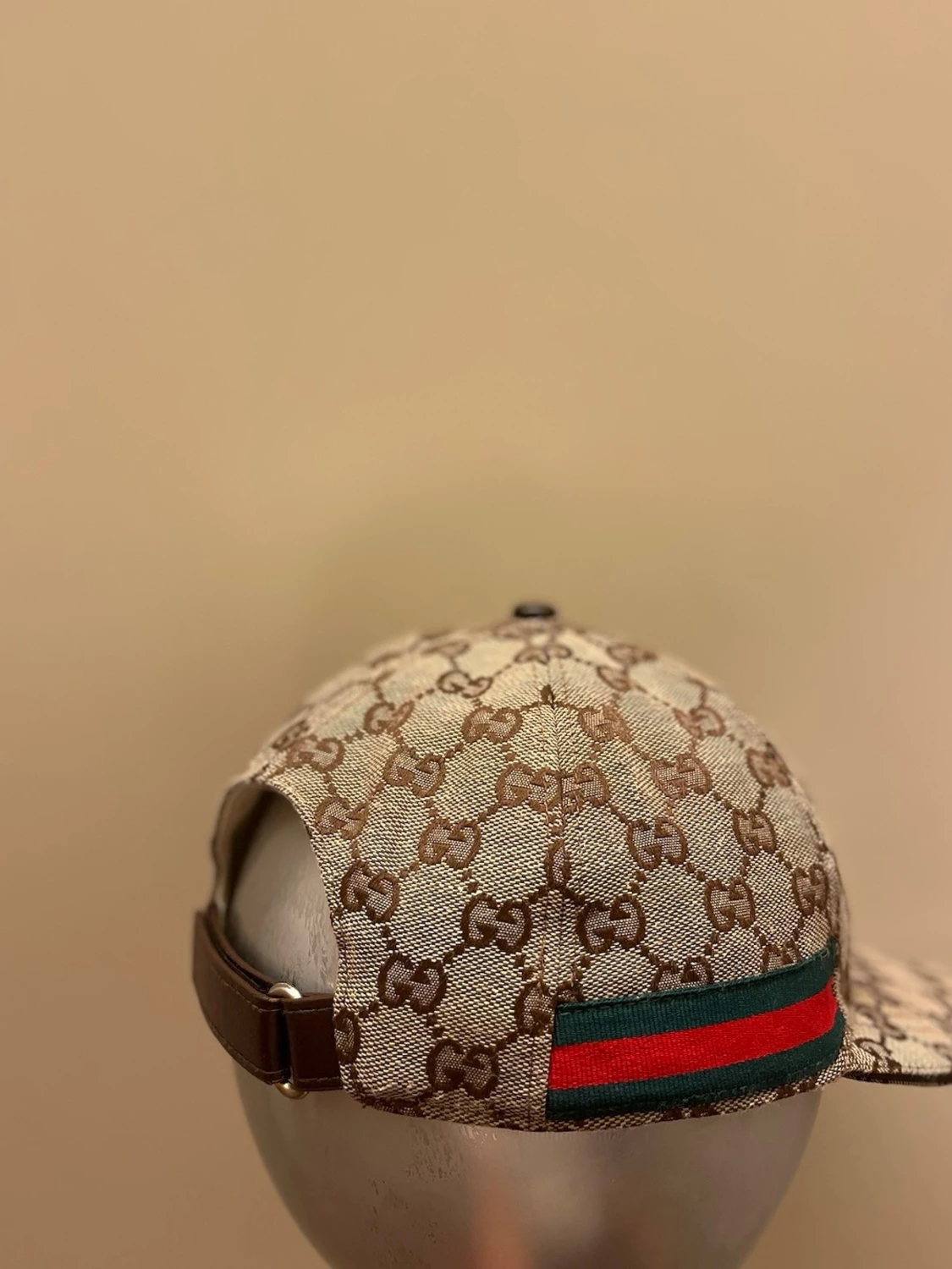  beige keps med GG-mönster - 2