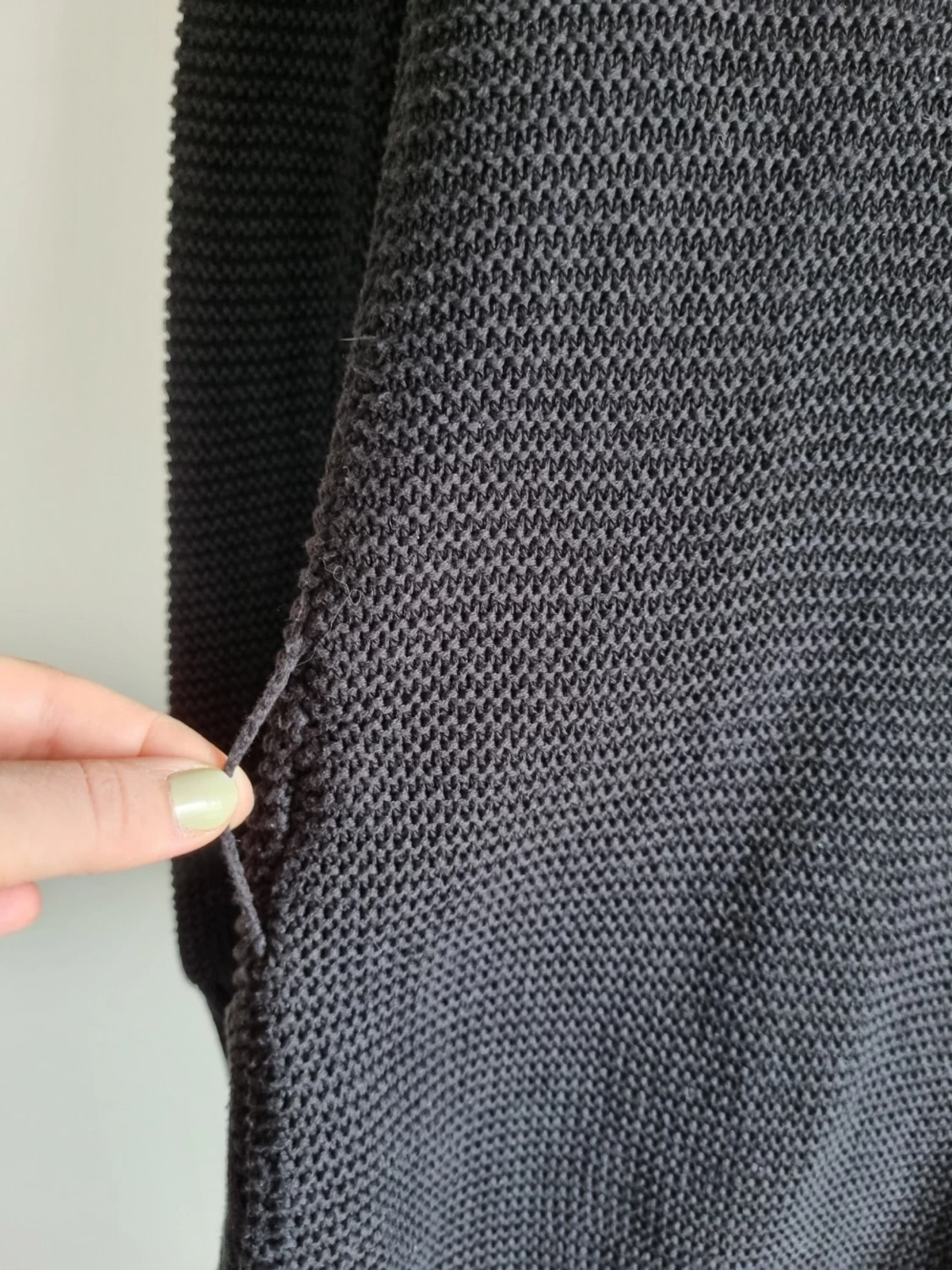 Svart lång kofta med huva Witchery M - 3