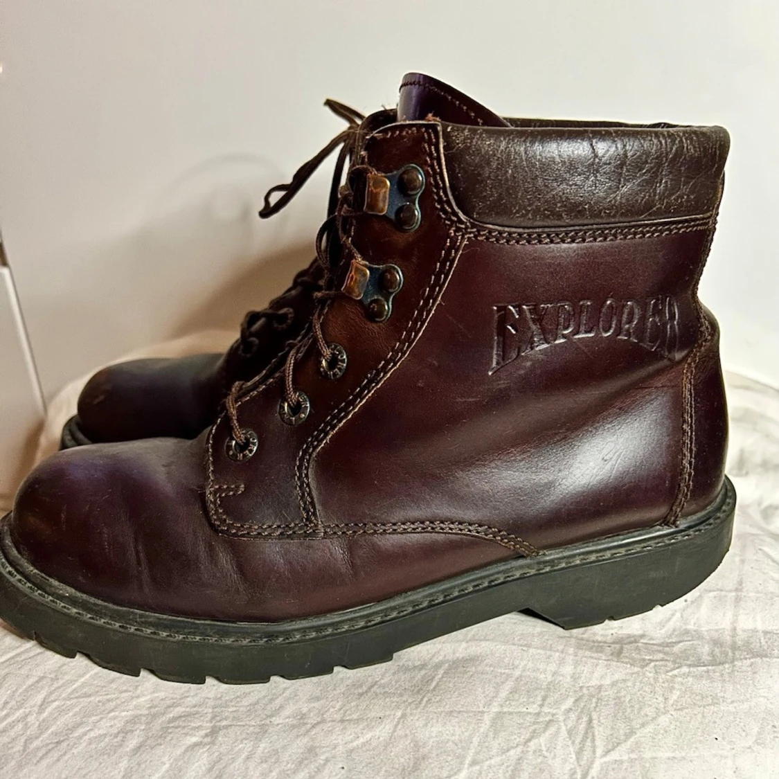 Mörkbruna läderkängor Explorer - 1