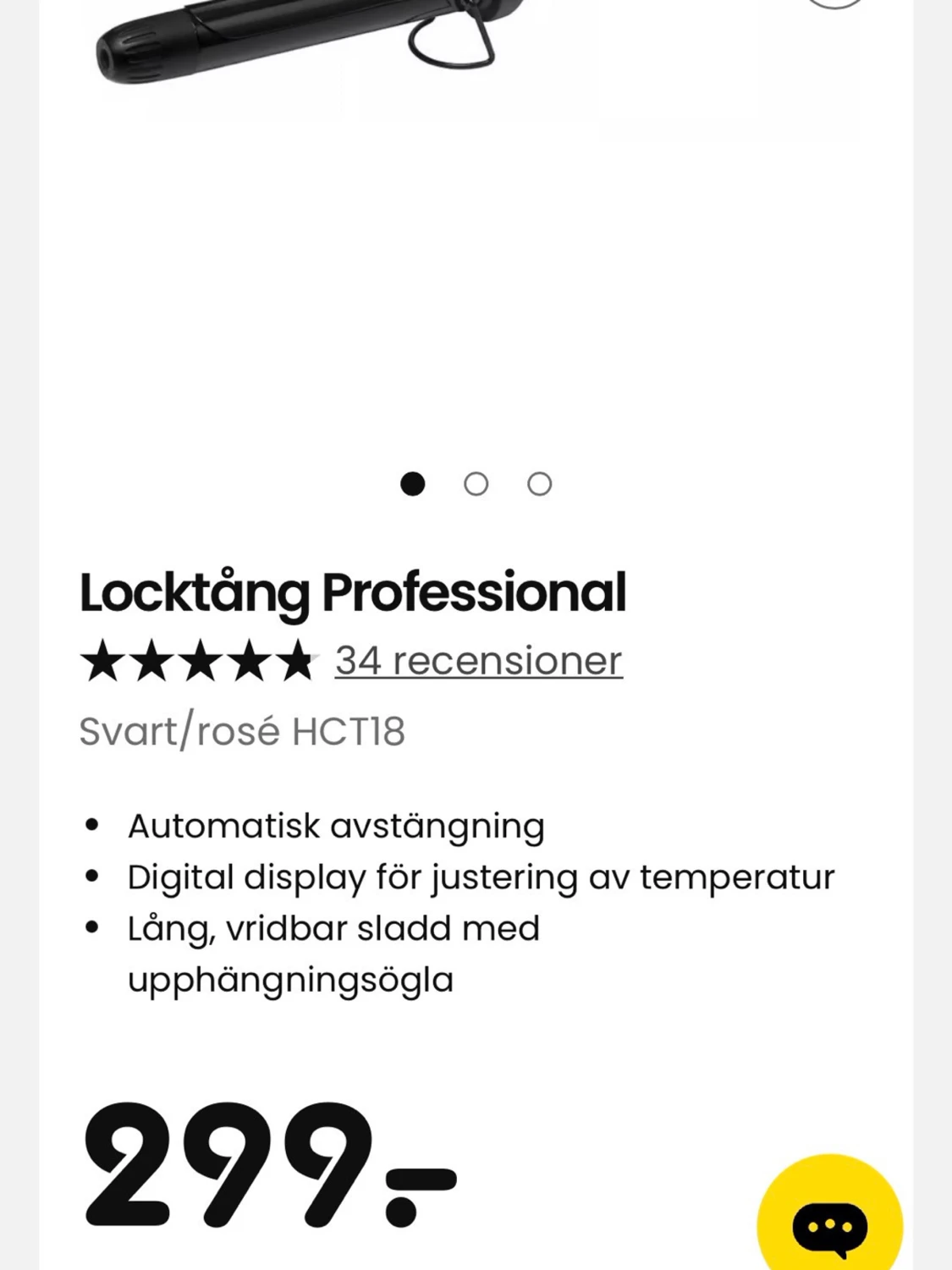 Svart locktång med guldiga detaljer - 2