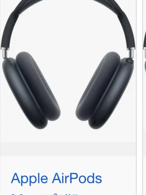 Apple AirPods Max midnight navy. - Hej jag har köpt dom från Elgiganten är bara använda 6 gånger har kvitto från Elgiganten box och allt kvar. Helt ny.