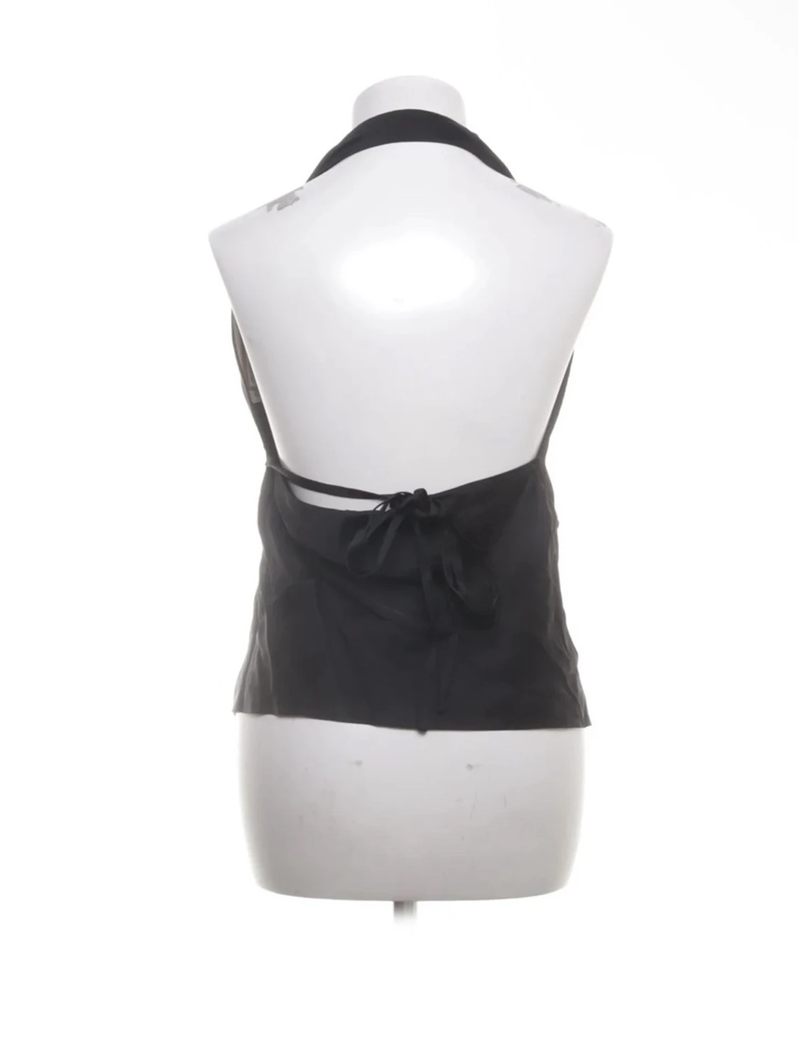 Svart halterneck topp med knyt från Zara - 1