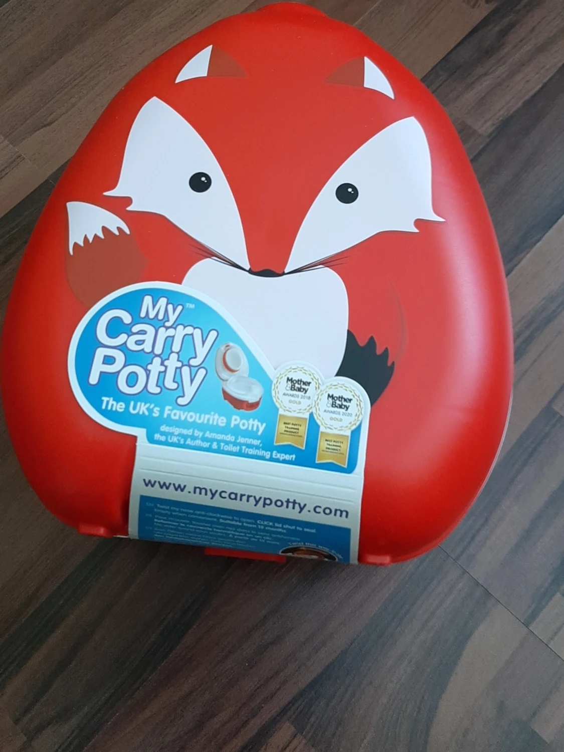 Helt ny potta. Röd My Carry Potty med rävmotiv - 1