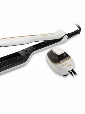 L'Oréal Steampod plattång vit 2.0 - Säljer en vit och svart L'Oréal Steampod plattång med gulddetaljer. Perfekt för att styla håret med ånga och få ett slätt resultat. Den hjälper till att släta håret och ger en anti- frizz känsla. Ny pris 3000kr