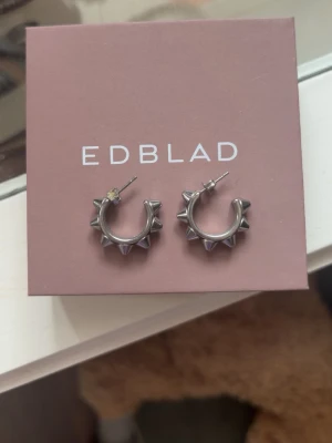 Silvriga örhängen med nitar från Edblad - Nit örhängen från Edblad 