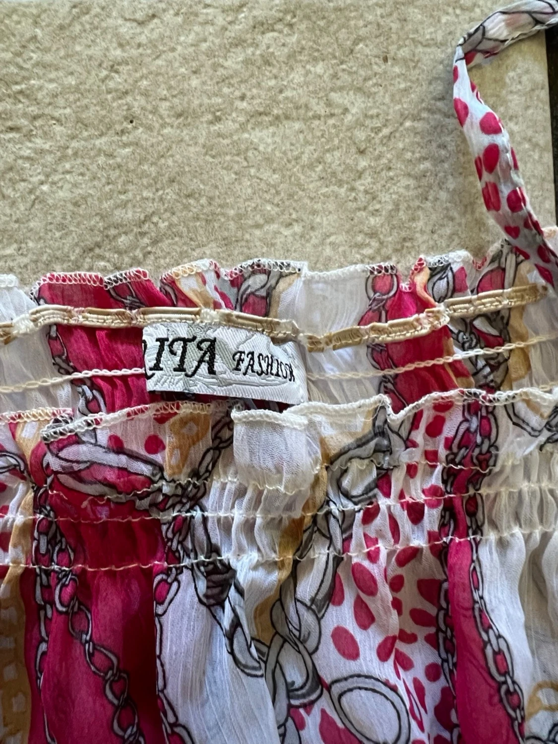 Rosa och vit blus med leopardmönster storlek L/XL - 2
