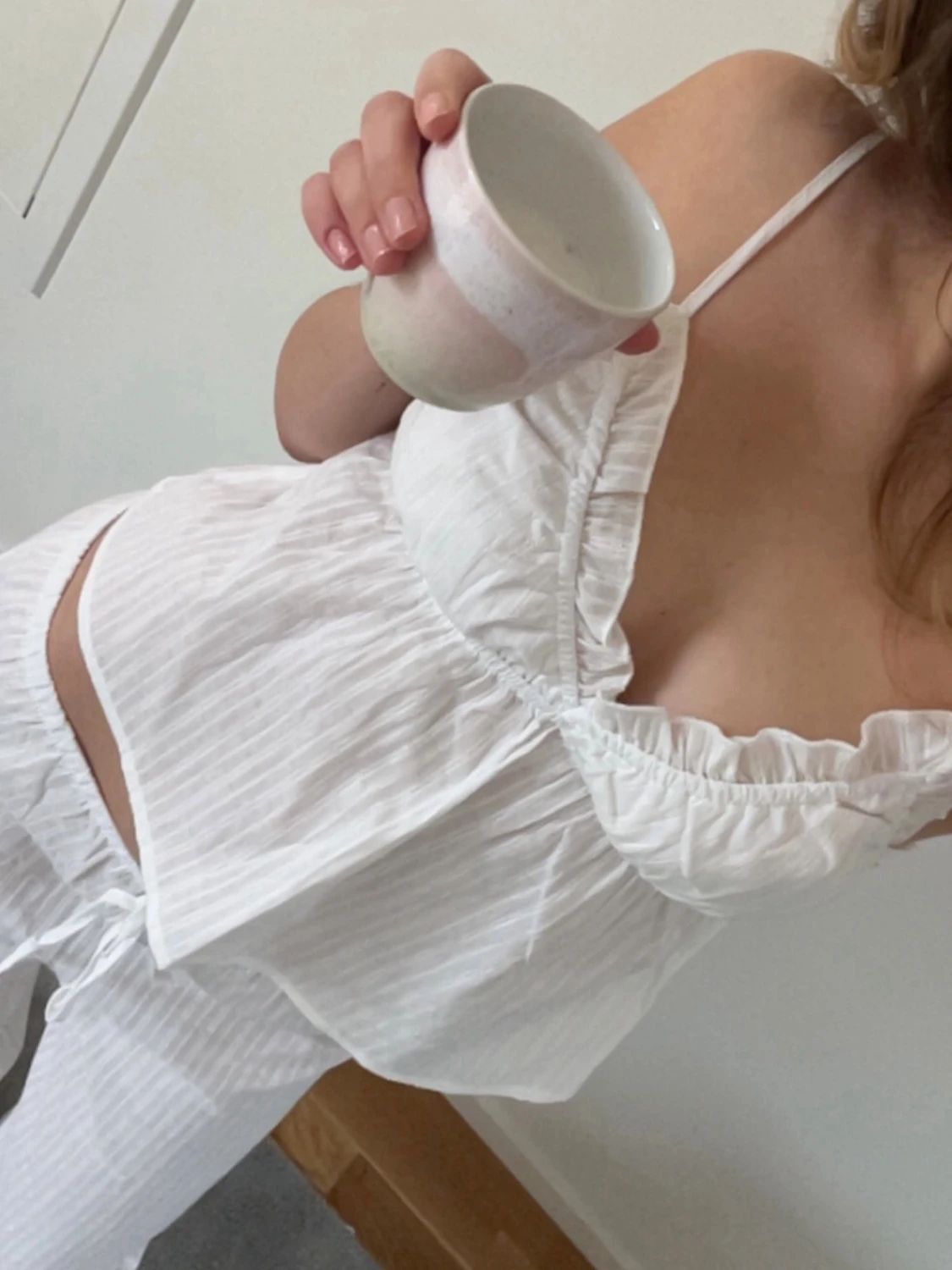 Vitt bomulls sett - 2