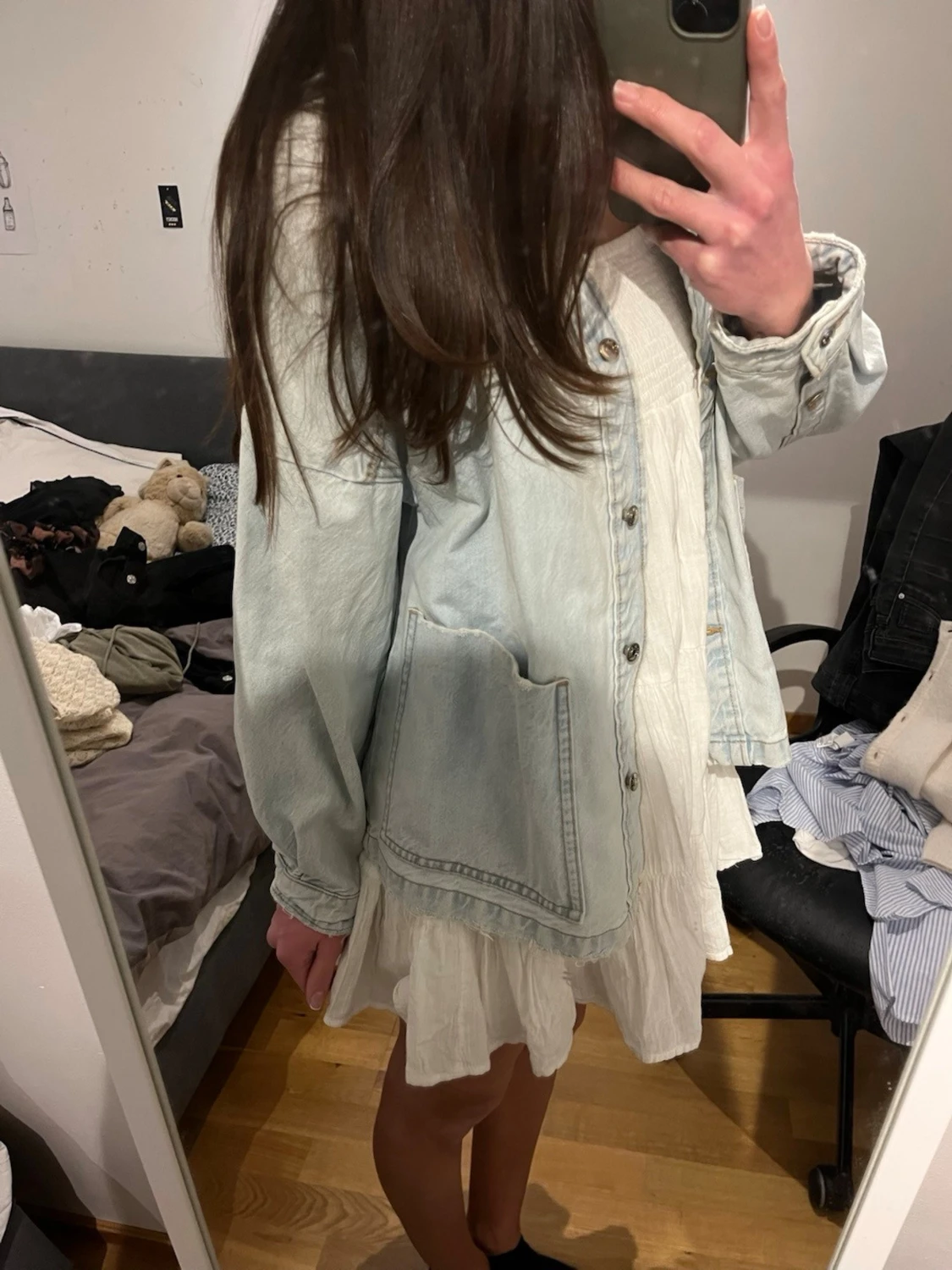 Zara ljusblå jeansjacka - 1