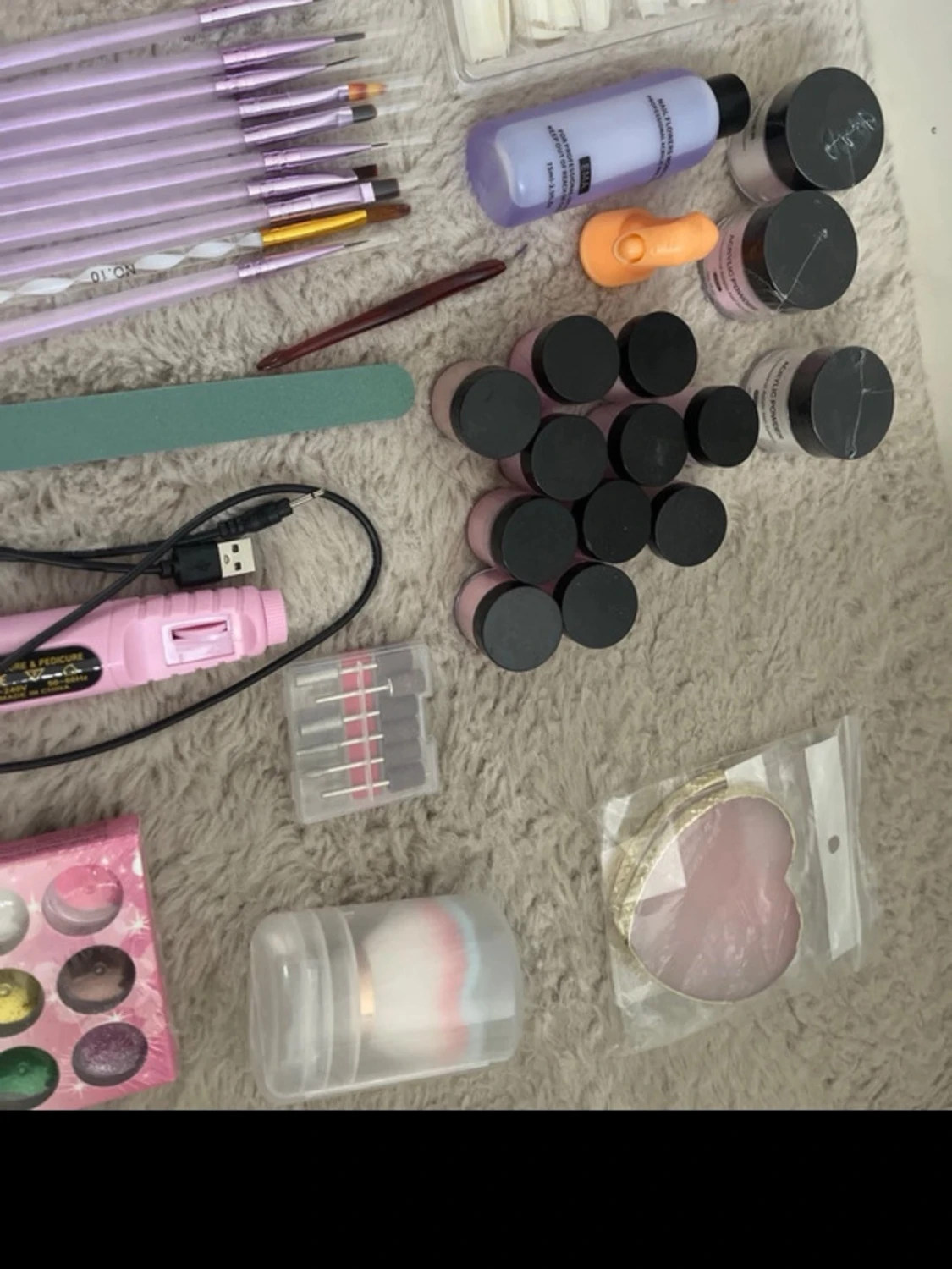 Stort nagelkit med UV-lampa och tillbehör - 2