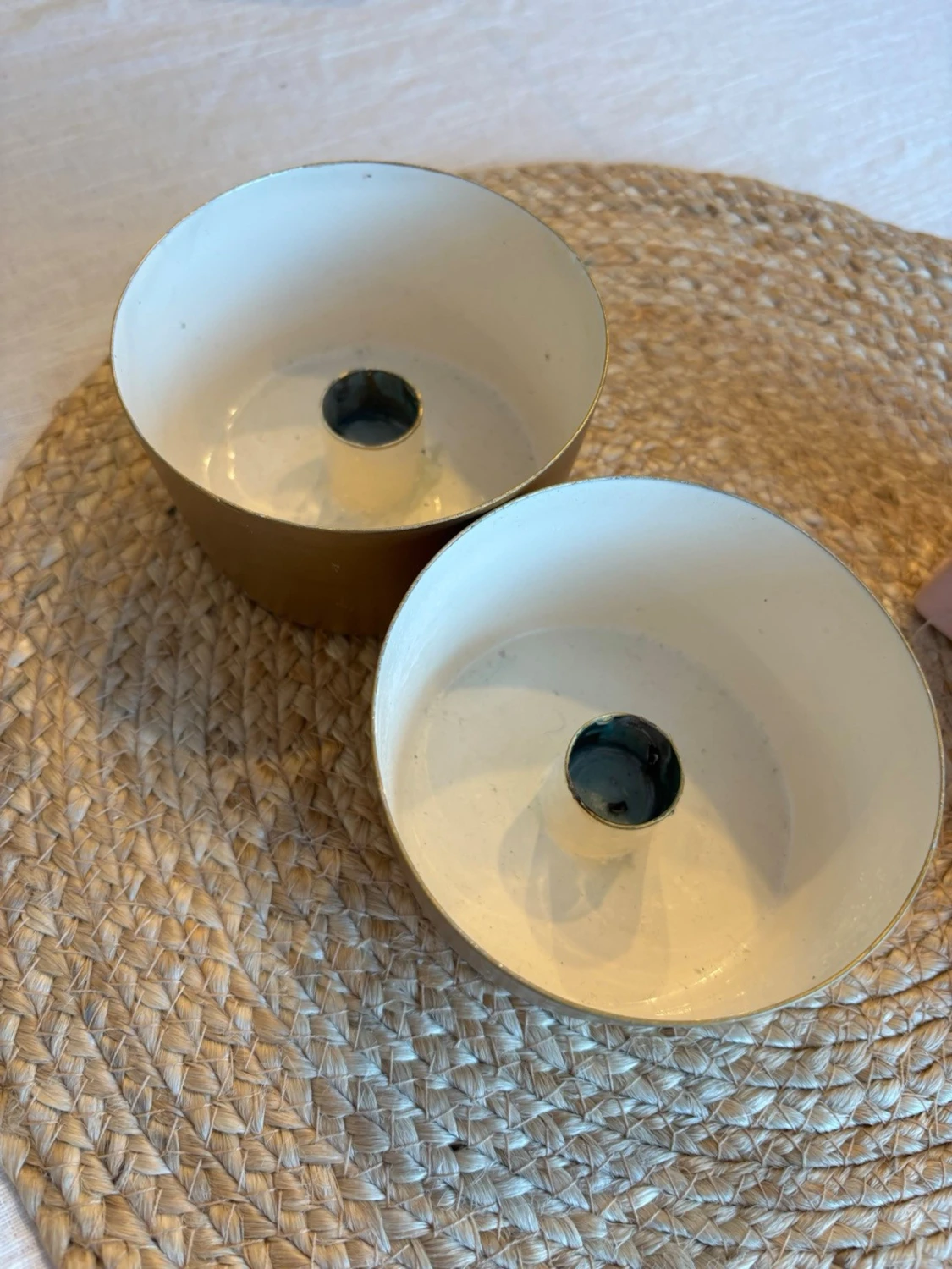 Guldiga metall-ljushållare, 2-pack