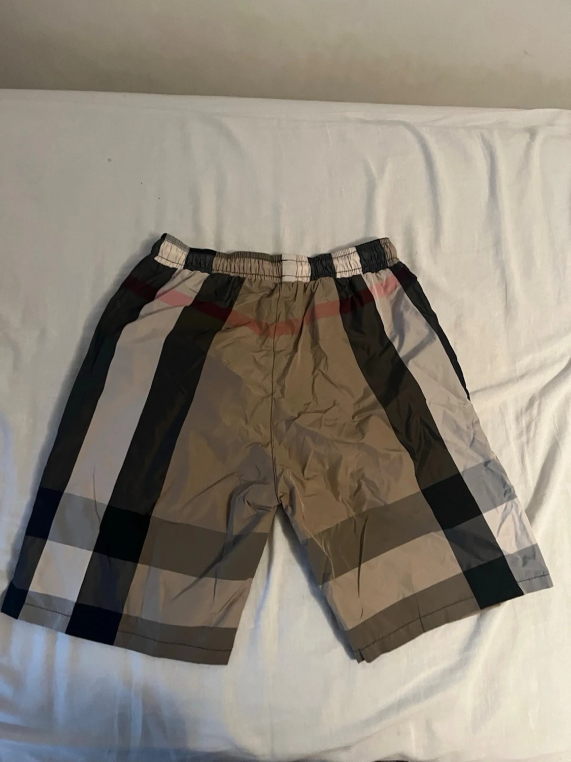 Beige rutiga shorts - 1