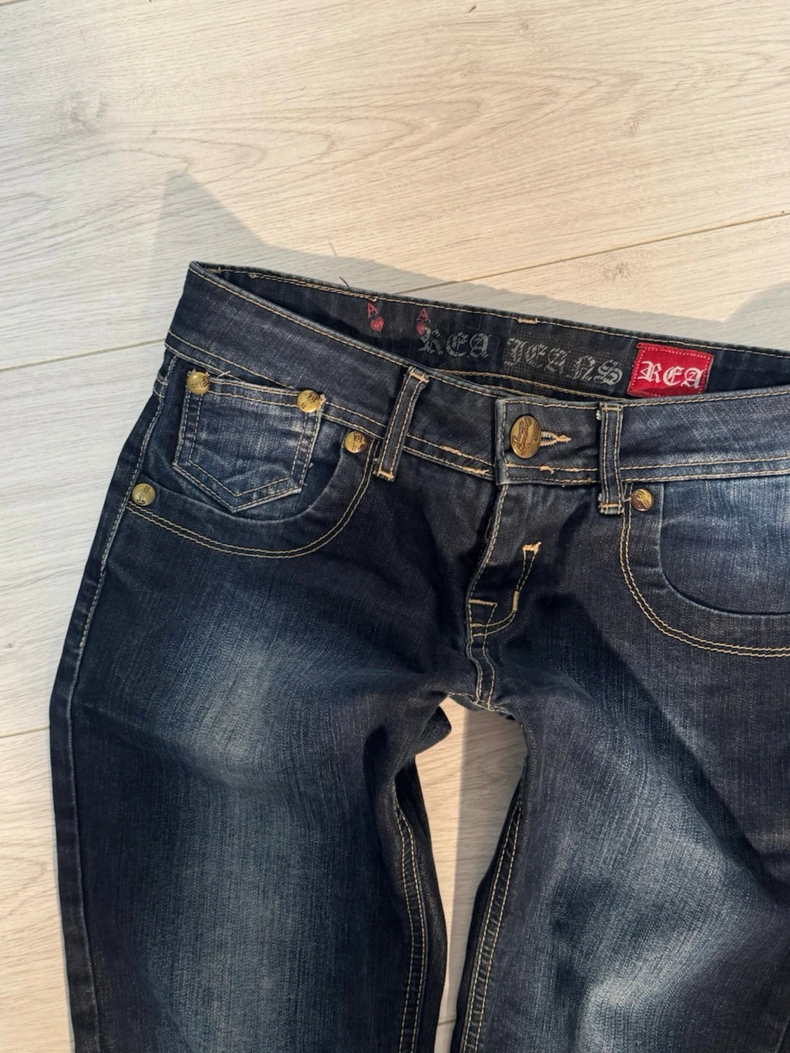 Lågmidjade bootcut jeans  - 3